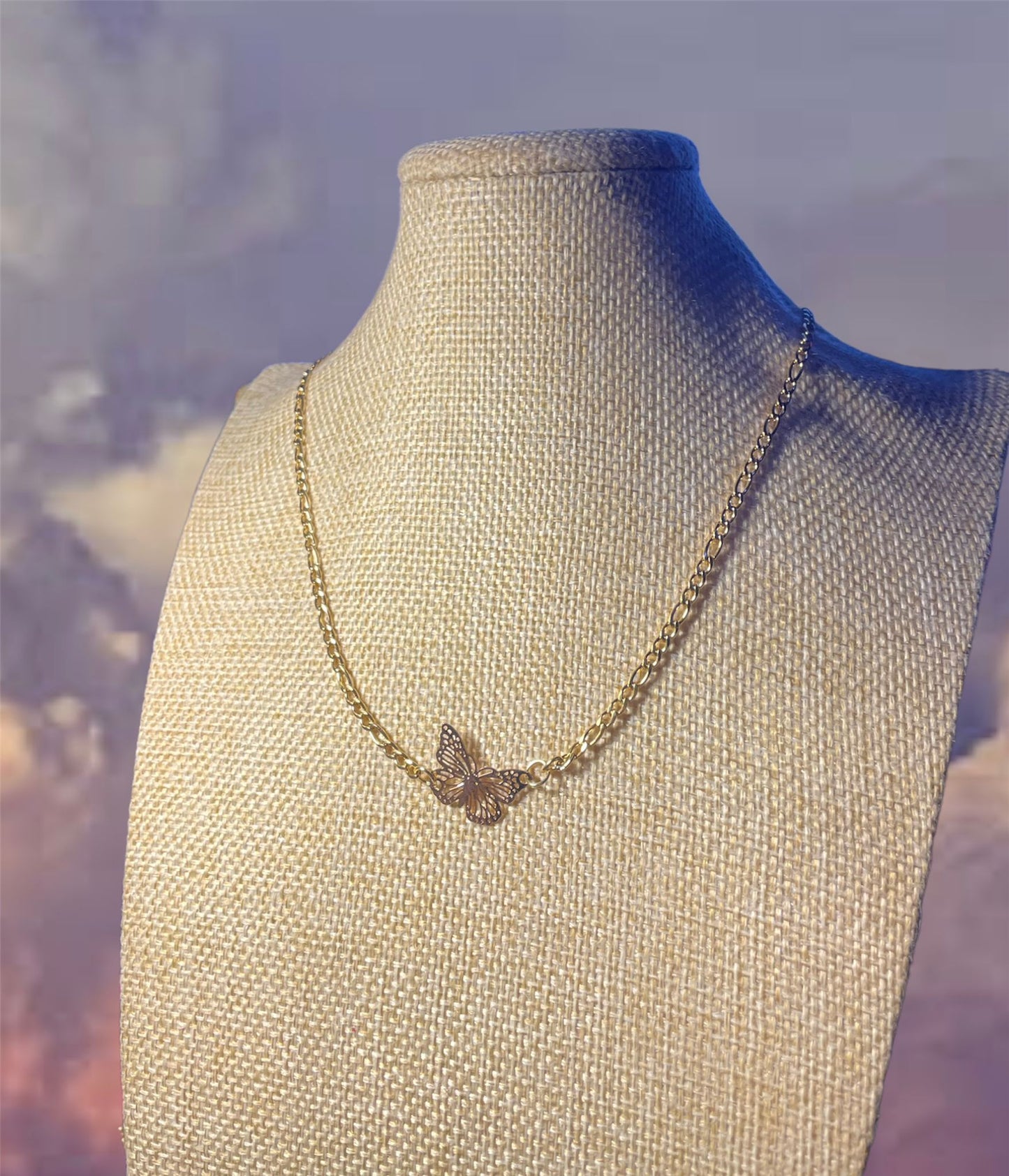 Butterfly stainless steel y chapado en oro