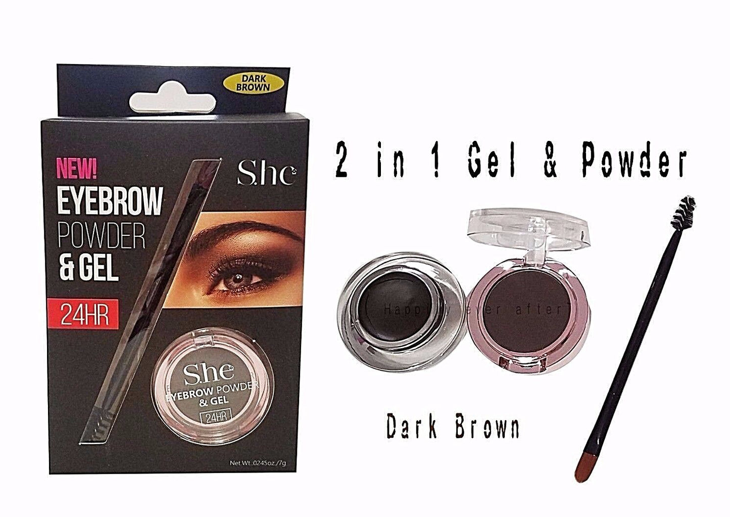 Eyebrow Powder & Gel Dark brown