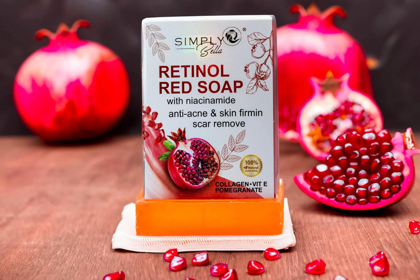 Retinol red soap with niacinamida